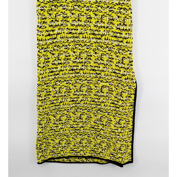 Rag & Bone Midi Dress Womens Medium Yellow Viola Boucle Chunky Knit Sleeveless - Picture 6 of 16